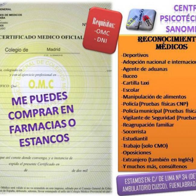 reconocimientos médicos