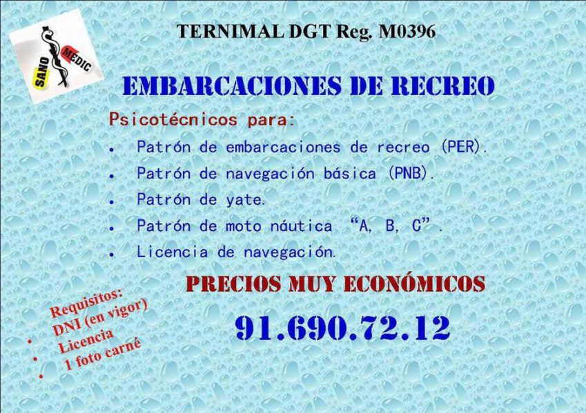 psicotecnicos para las embarcaciones de recreo en Fuenlabrada y cerca  de Leganés, Humanes, Parla, Pinto, Móstoles y Getafe