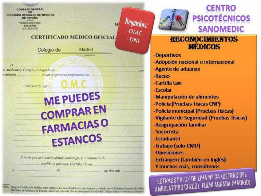 reconocimientos médicos